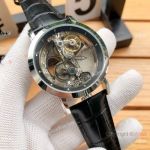 CORUM Bridge Transparent  Black Leather Strap Watches 42mm Corum Watch